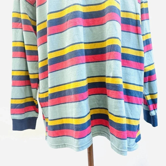 NWT SO Juniors Long Sleeve Pullover Round Neck Striped Mulit-Colored Shirt Sz XL - Picture 3 of 12